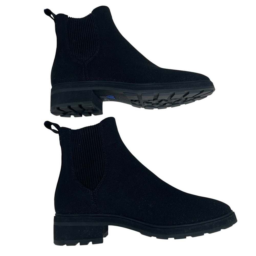 Rothy's Lug Ankle Boot in Onyx Black SZ 6.5 Sustainable Comfort Minimalist - Picture 5 of 10
